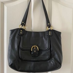 Coach black leather purse